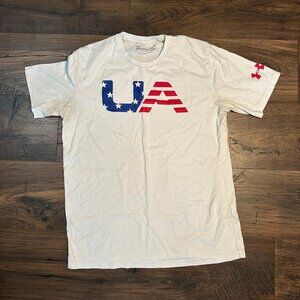 Under Armour Men's White and Cream T-shirt